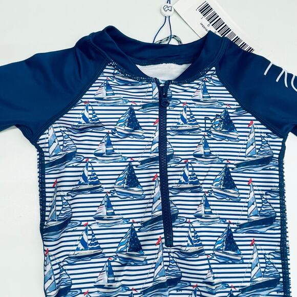 NWT Prodoh 18/24M Lil Reef One Piece in Sailboat Stripe - Picture 3 of 3